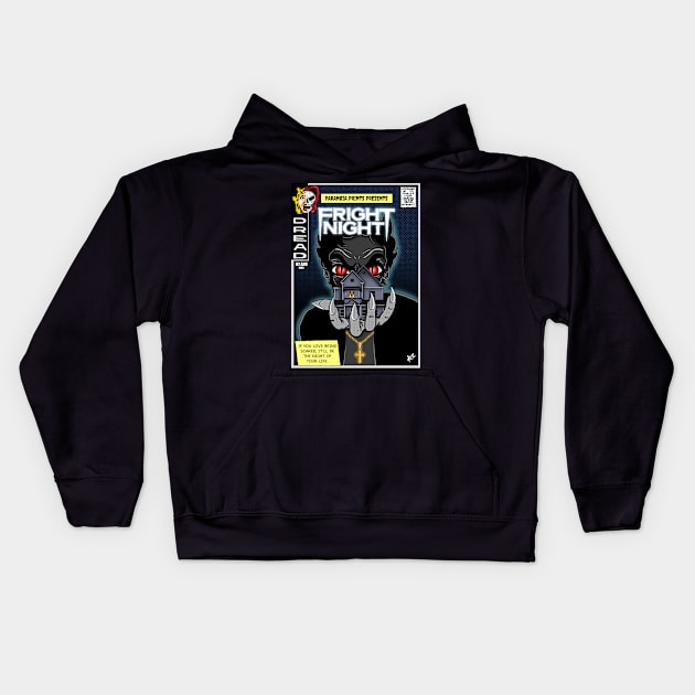 FRIGHT NIGHT Cover Kids Hoodie by Paranoia Prints